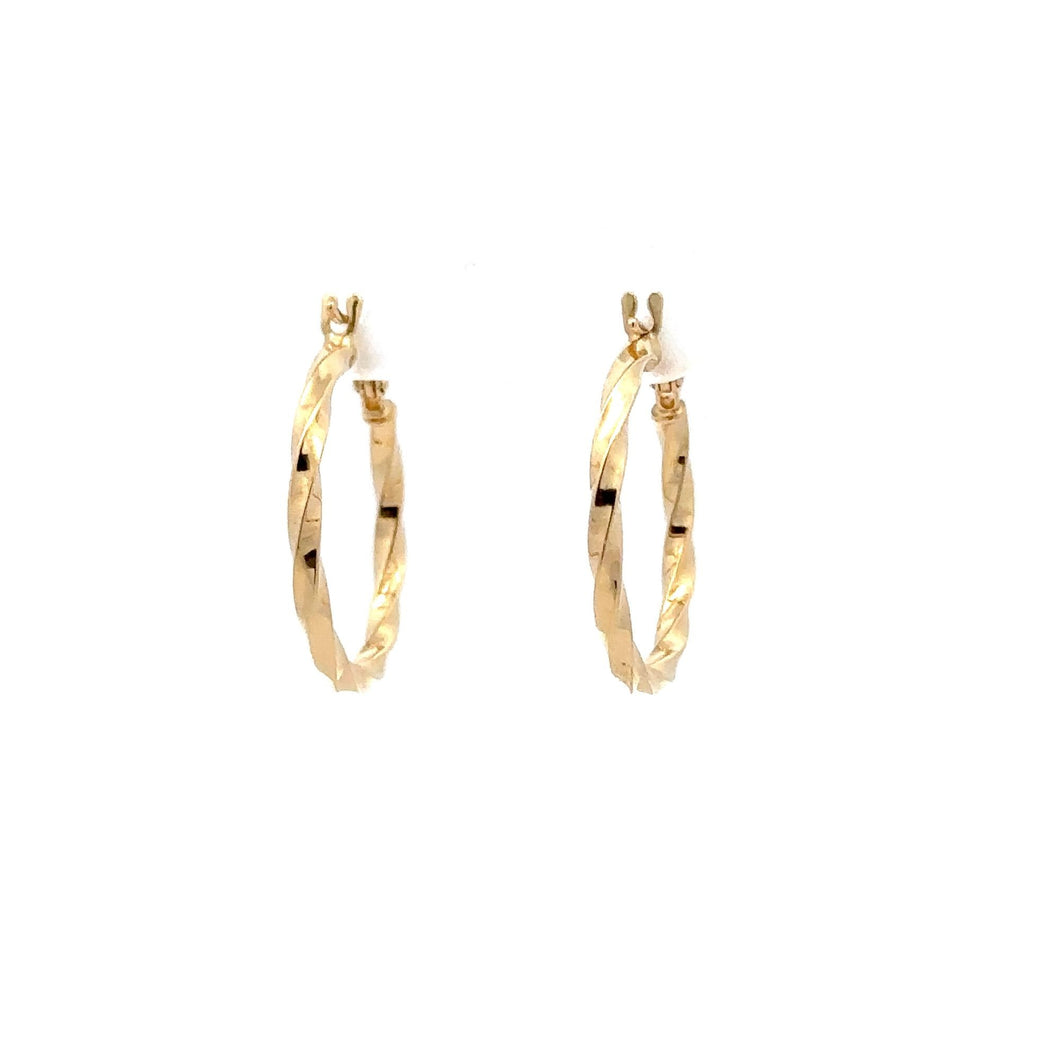 18K Gold Earrings Hoops 0.94 grams - Rafant