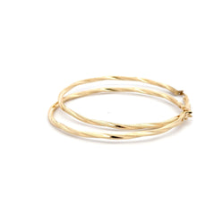 Load image into Gallery viewer, 18K Gold Earrings Hoops Spiral Extra Large 2.20 grams - Rafant
