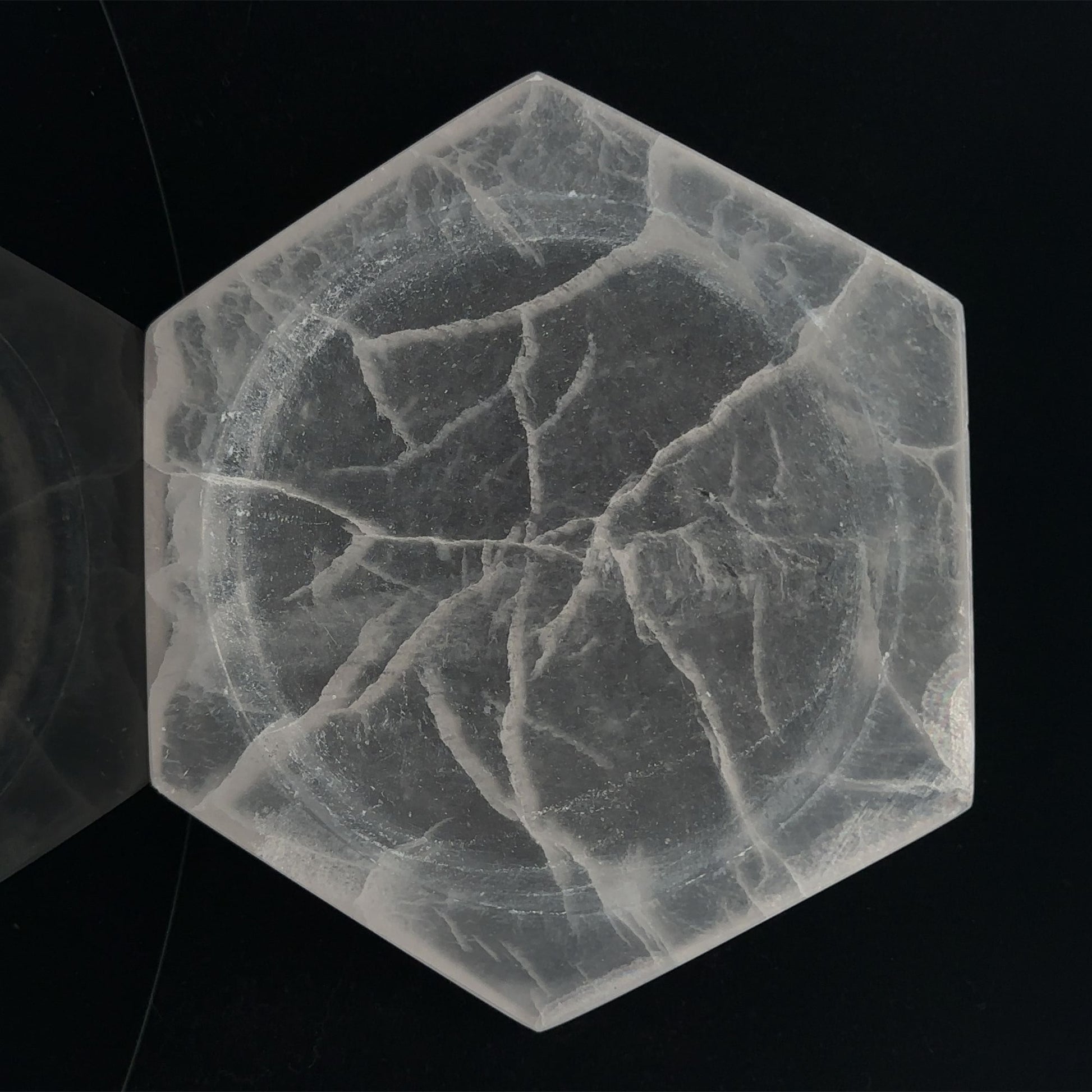 Natural Selenite Charging Bowl Tray Holder - Rafant