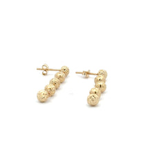 Load image into Gallery viewer, 18K Gold Earrings Dangle Drop Beads Balls 2.03 grams - Rafant
