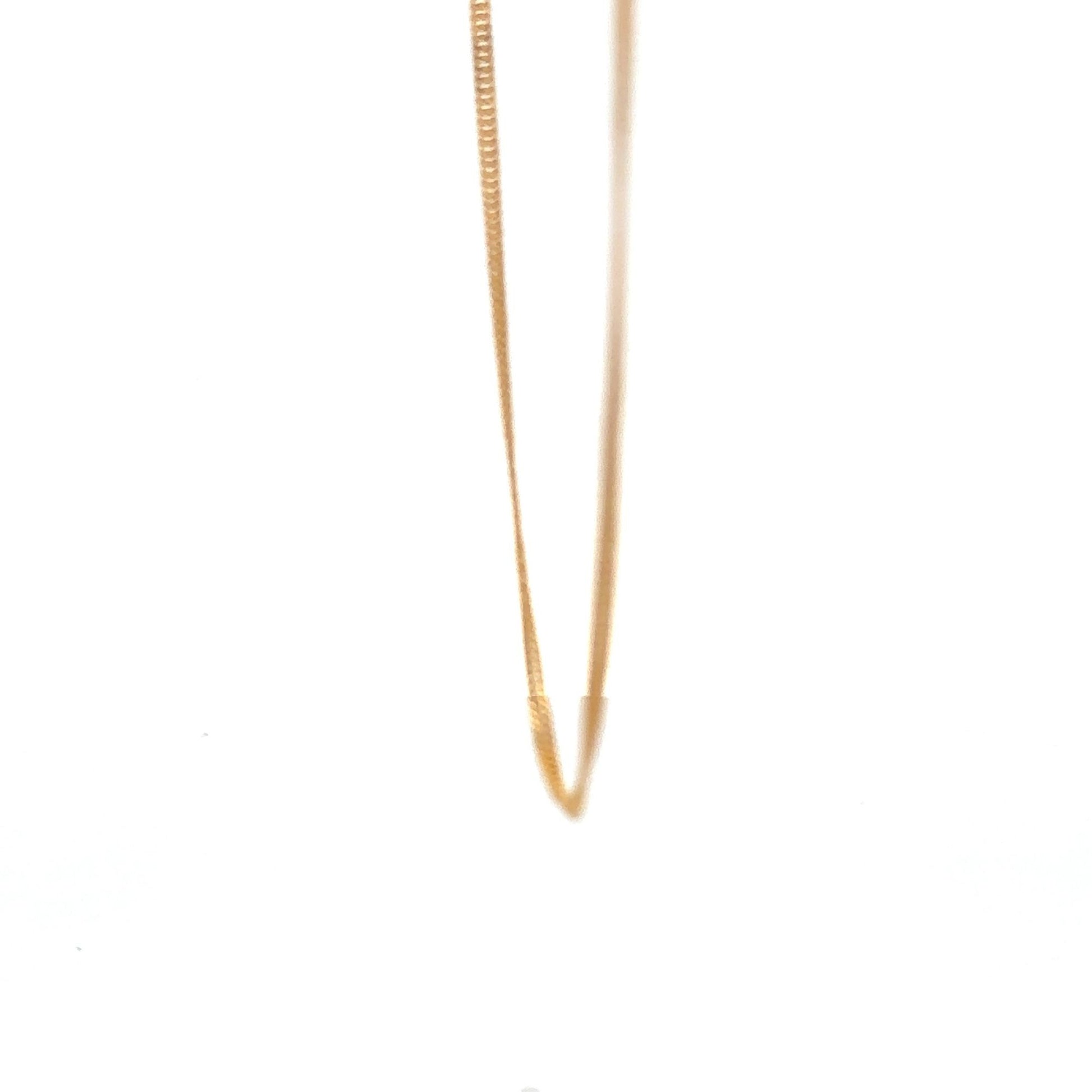 18K Gold Necklace Chain Curb 17.5 inches 2.21 grams - Rafant