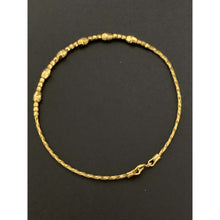 Load image into Gallery viewer, 18K Gold Beaded Bracelet Bangle Soft 1.64 grams Size 6.75 inches
