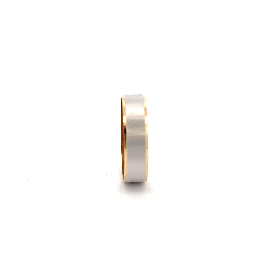18K Gold Ring Wedding Band Two Tone - Rafant