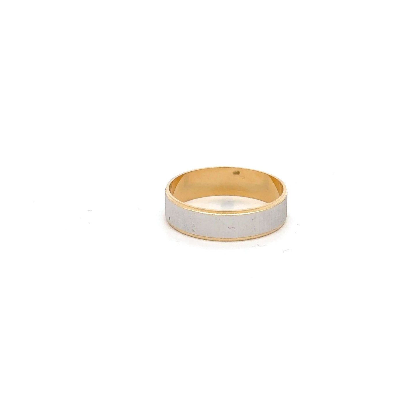 18K Gold Ring Wedding Band Two Tone - Rafant