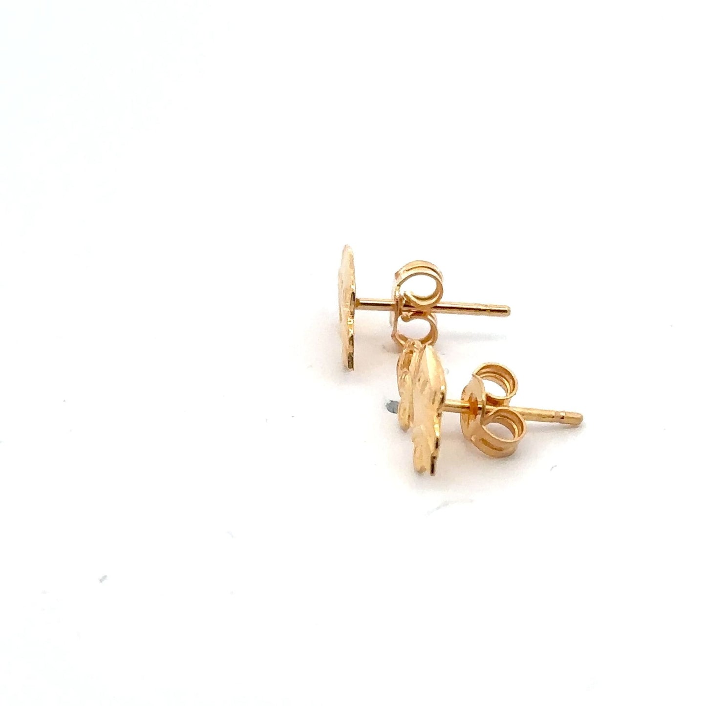 18K Gold Earrings Stud Car 1.47 grams - Rafant