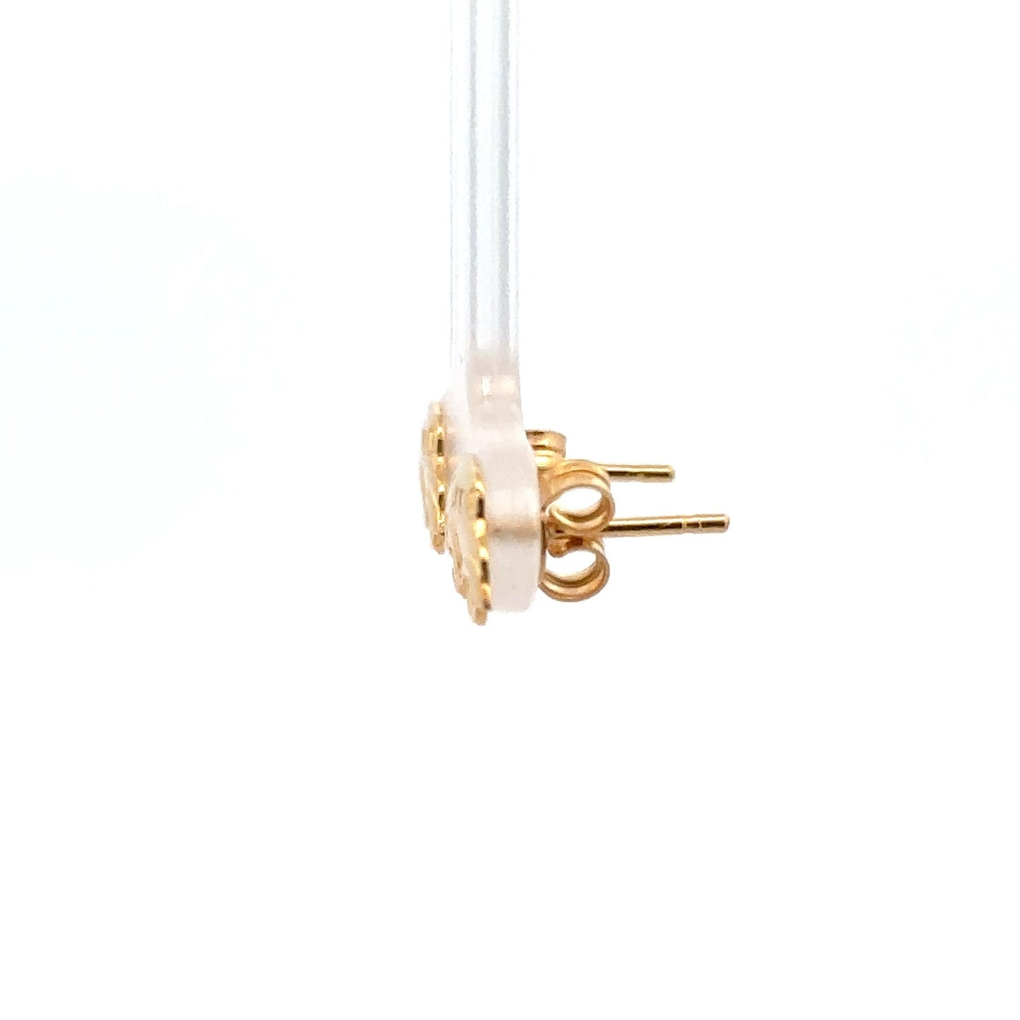 18K Gold Earrings Stud Car 1.47 grams - Rafant