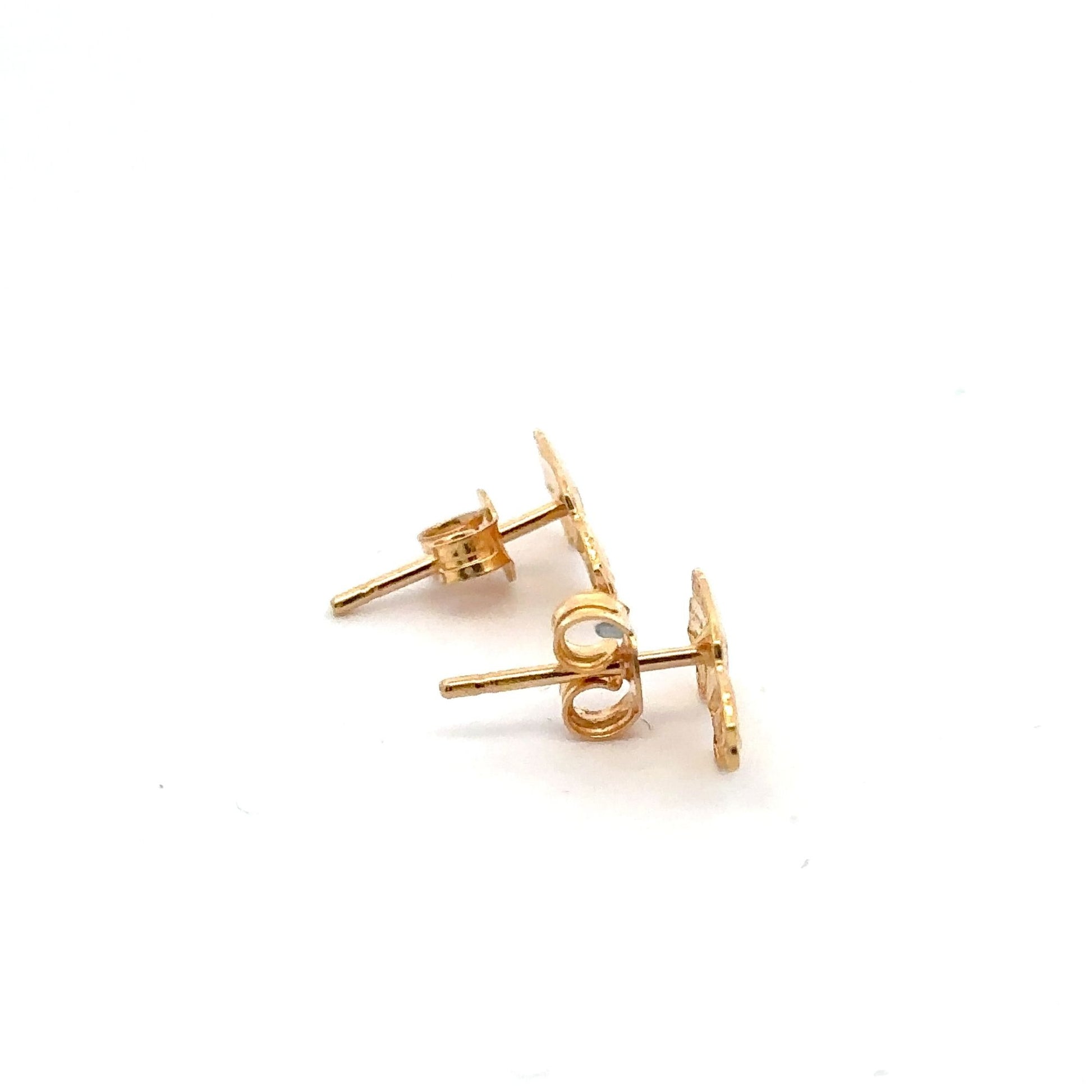 18K Gold Earrings Stud Car 1.47 grams - Rafant