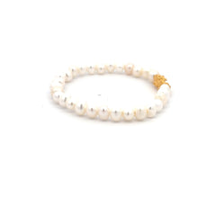 Load image into Gallery viewer, 18K Gold Piyao Pixiu Dragon Lucky Charm Bracelet Freshwater Pearl 6mm x 5mm - Rafant
