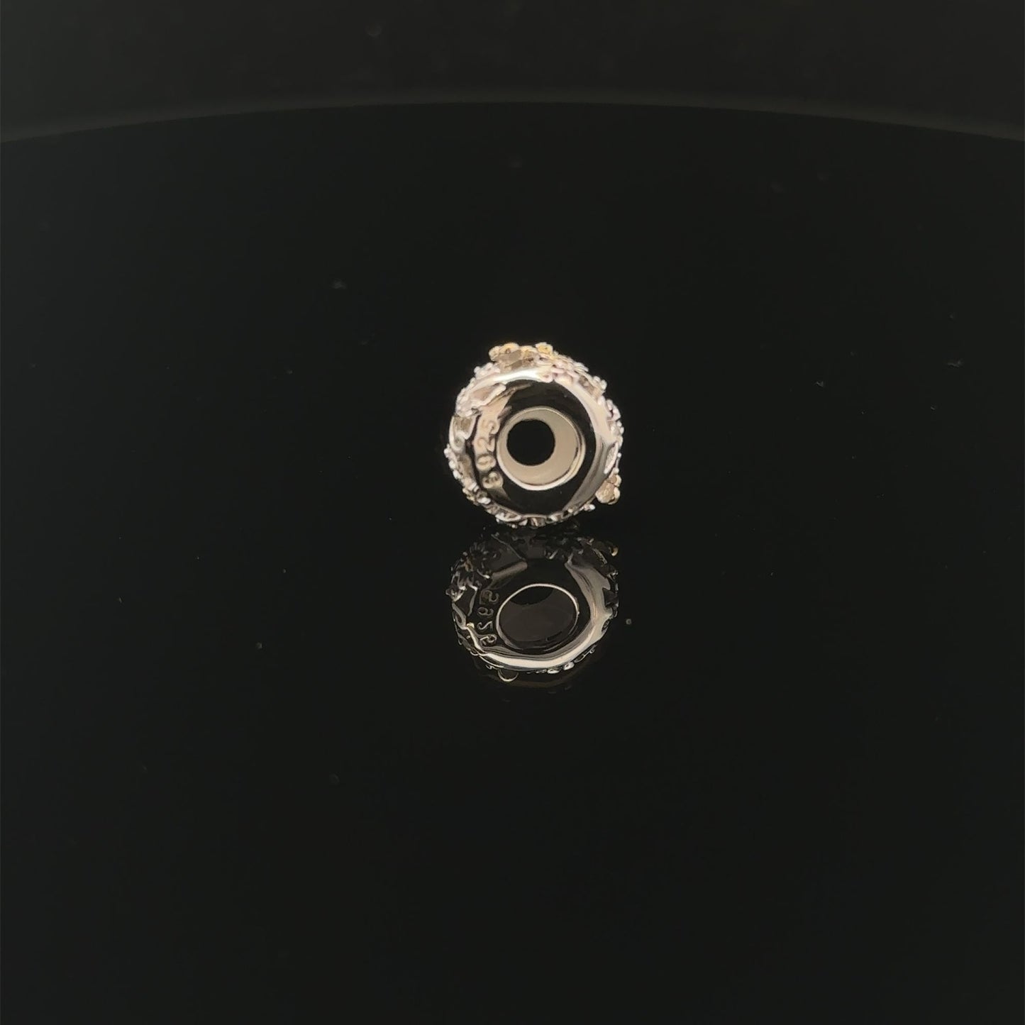 925 Sterling Silver Charm Bead Flower Insect - Rafant