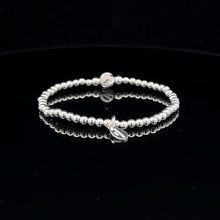 Load image into Gallery viewer, 925 Sterling Silver Beaded Stretch Stacking Bracelet Minimalist
