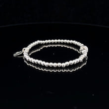 Load image into Gallery viewer, 925 Sterling Silver Beaded Stretch Stacking Bracelet Minimalist
