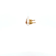 Load image into Gallery viewer, 18K Gold Earrings Butterfly Tricolor White Yellow Rose Gold Tiny 1.10 grams - Rafant
