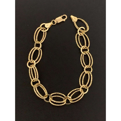 18K Gold Bracelet Chain Oval Link 3.85 grams Size 7.5 inches