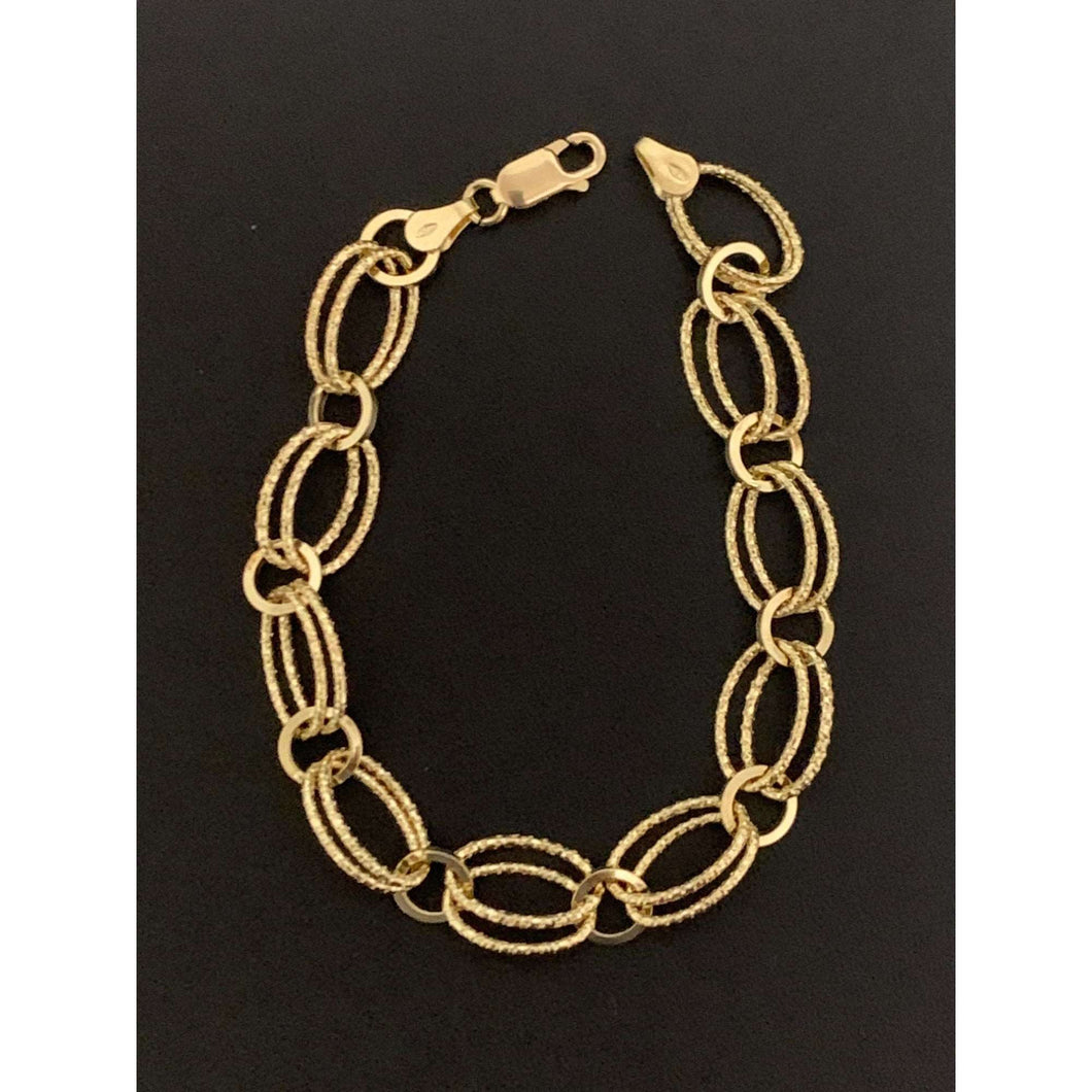 18K Gold Bracelet Chain Oval Link 3.85 grams Size 7.5 inches