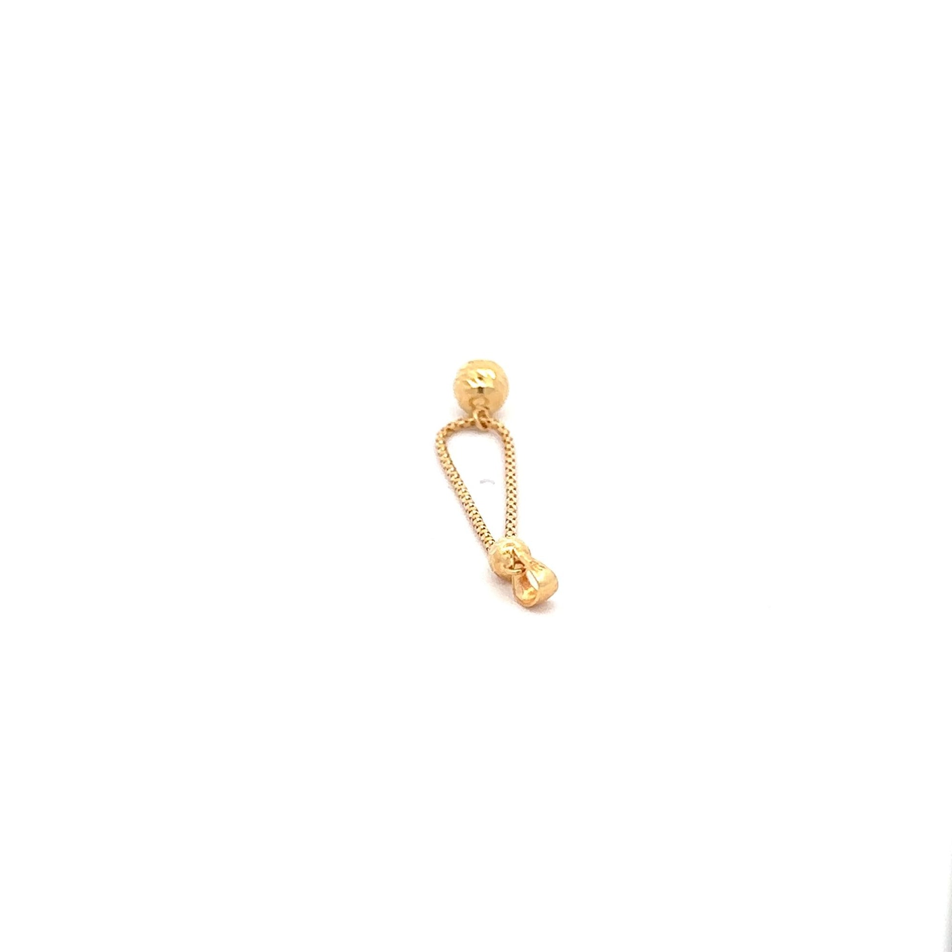 18K Gold Pendant Charm Ball 0.92 grams - Rafant
