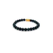 Load image into Gallery viewer, 24K Gold Piyao Pixiu Bracelet Natural Emerald Gemstone 6mm May Birthstone
