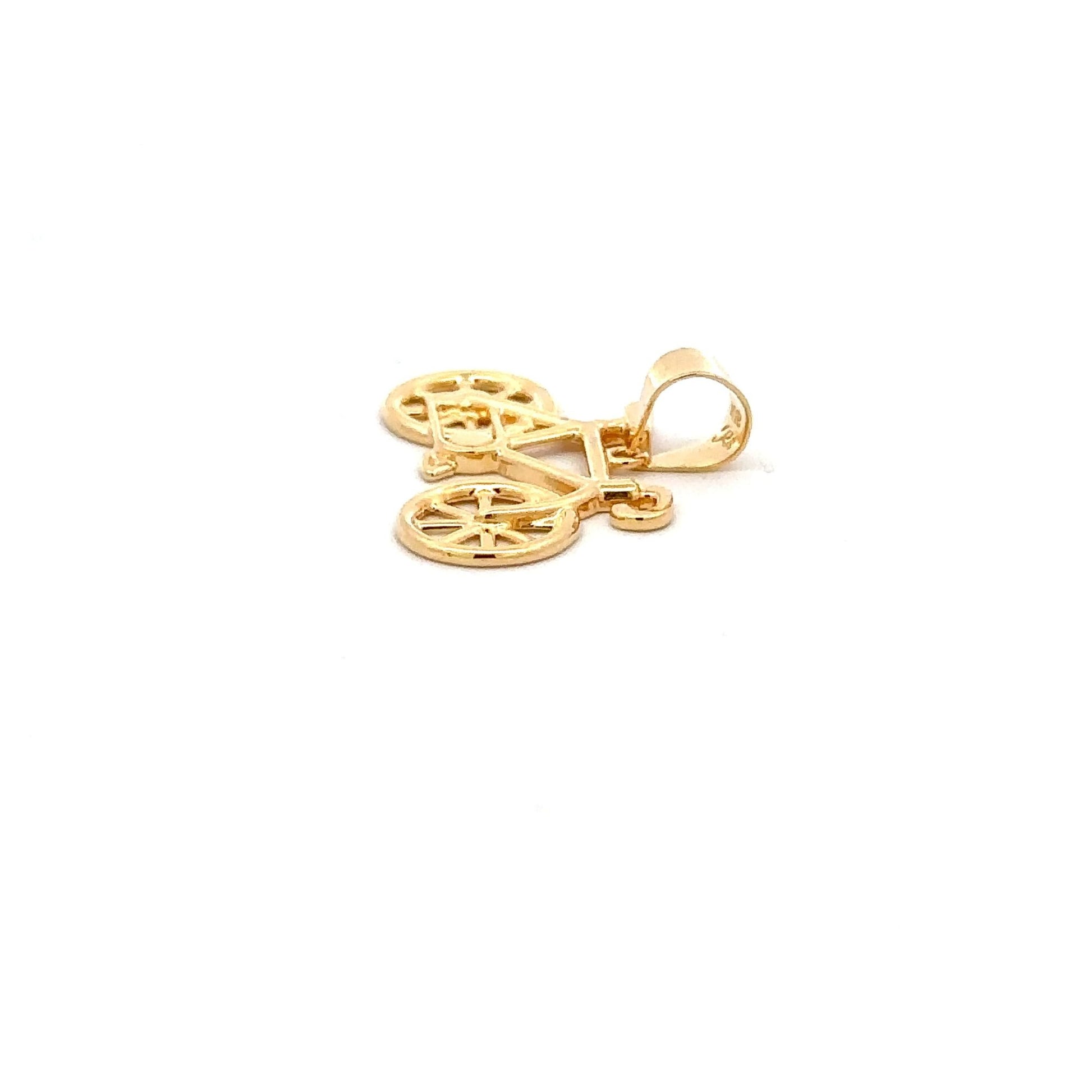 18K Gold Pendant Bicycle 1.92grams - Rafant