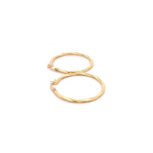 Load image into Gallery viewer, 18K Gold Earrings Hoops Spiral 1.55 grams - Rafant
