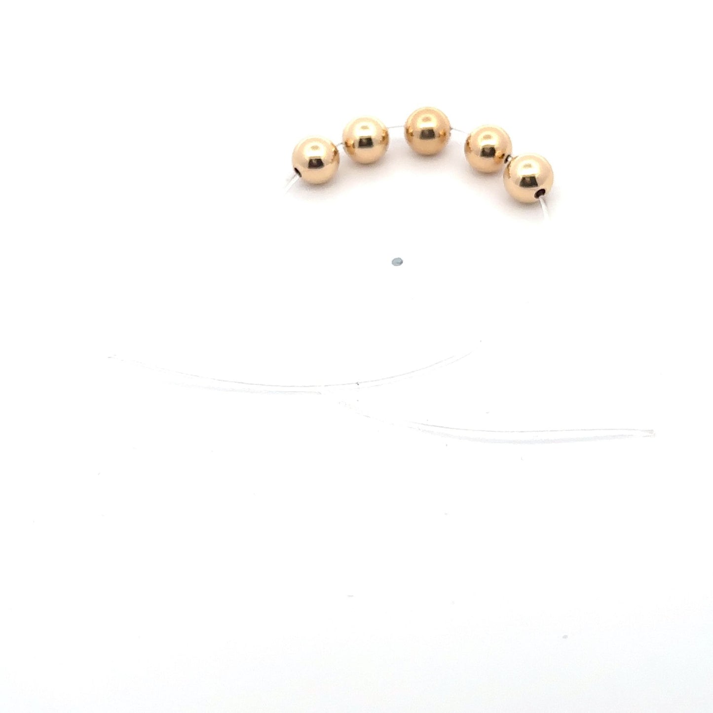18K Gold Ball Polished Bead Spacer Small 7mm DIY Bracelet Necklace Sold by Pack - Rafant