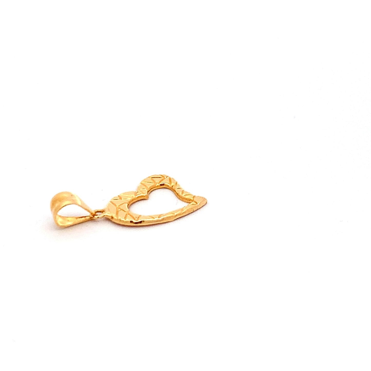 18K Yellow Gold Pendant Heart 0.80 grams Small - Rafant