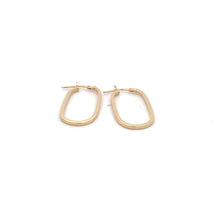 Load image into Gallery viewer, 18K Gold Earrings Oval hoops - Rafant
