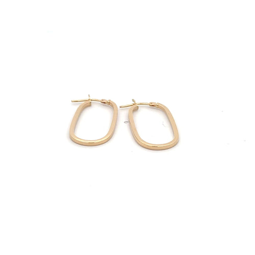 18K Gold Earrings Oval hoops - Rafant