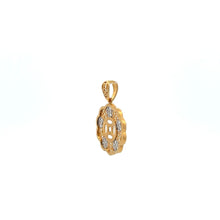 Load image into Gallery viewer, 18K Gold Pendant  Good Fortune Coin White Yellow Gold 2.14 grams - Rafant
