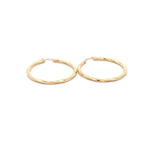 Load image into Gallery viewer, 18K Gold Earrings Hoops Spiral 1.55 grams - Rafant
