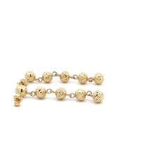 Load image into Gallery viewer, 18K Gold Earrings Dangle Drop Beads Balls 2.03 grams - Rafant
