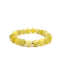 Load image into Gallery viewer, 18K Gold Money Ball Lucky Charm Beads Bracelet Gemstones Lemon Jade 8mm - Rafant
