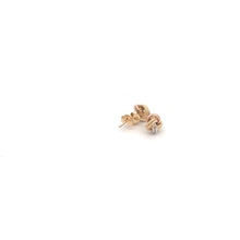Load image into Gallery viewer, 18K Gold Earrings Stud Knot Small Tricolor - Rafant
