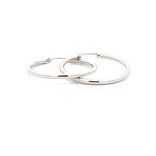 Load image into Gallery viewer, 18K White Gold Earrings Hoops Polished 1.50 grams - Rafant
