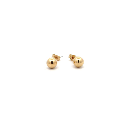 18K Gold Stud Earrings Ball - Rafant