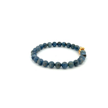 Load image into Gallery viewer, 18K Gold Money Bag Lucky Charm Bracelet Gemstones Kyanite 6mm - Rafant
