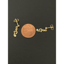 Load image into Gallery viewer, 18K Gold Music Note Drop Dangling Earrings 2.12 grams - Rafant
