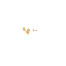 Load image into Gallery viewer, 18K Gold Earrings Screw Type Tiny Balls - Rafant
