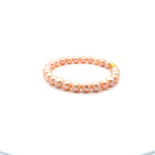 Load image into Gallery viewer, 18K Gold Pixiu Piyao Bracelet Gemstones Natural Freshwater Pink Pearls 7-8mm
