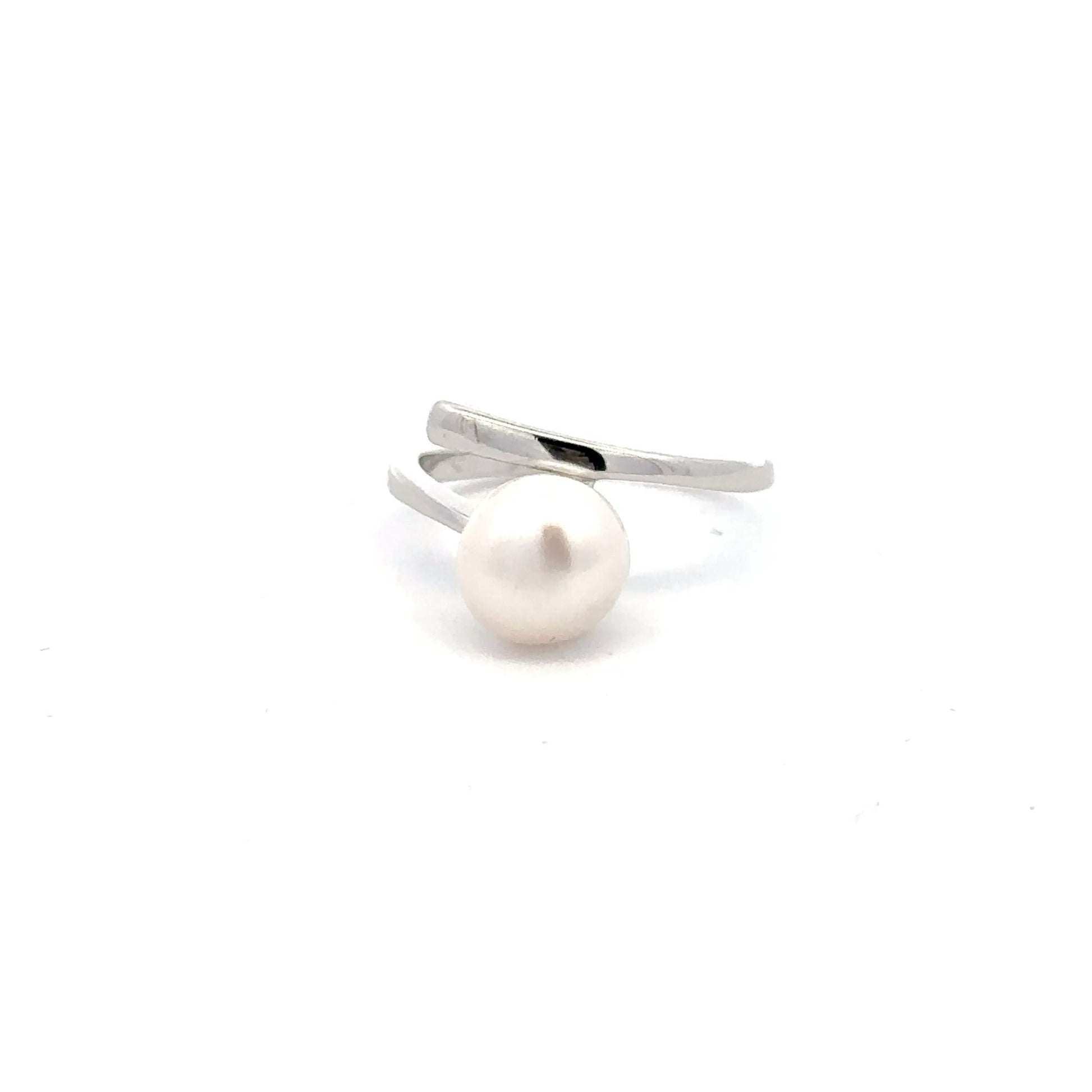 925 Sterling Silver Ring Freshwater Pearl Size 5 - Rafant
