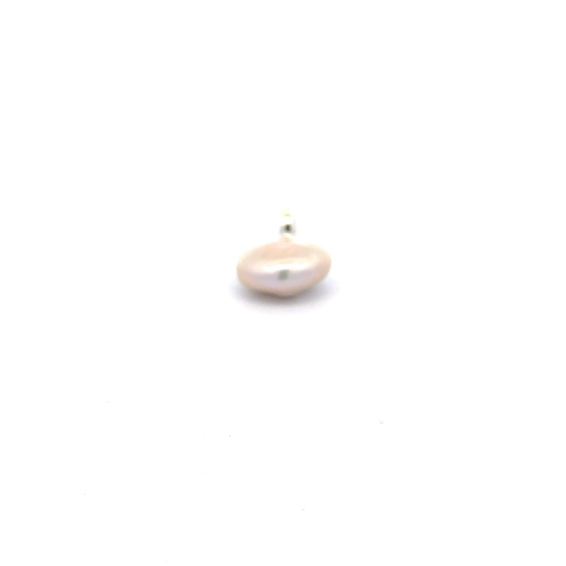 925 Sterling Silver Charm Freshwater Pearl Pendant Charm - Rafant