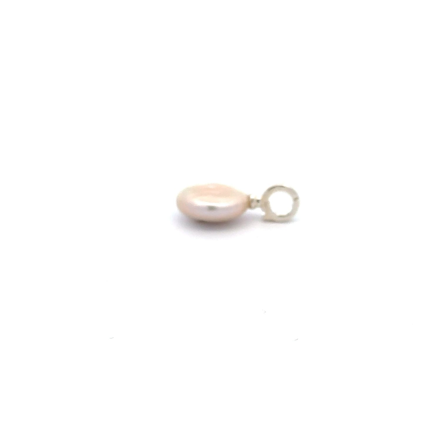 925 Sterling Silver Charm Freshwater Pearl Pendant Charm - Rafant
