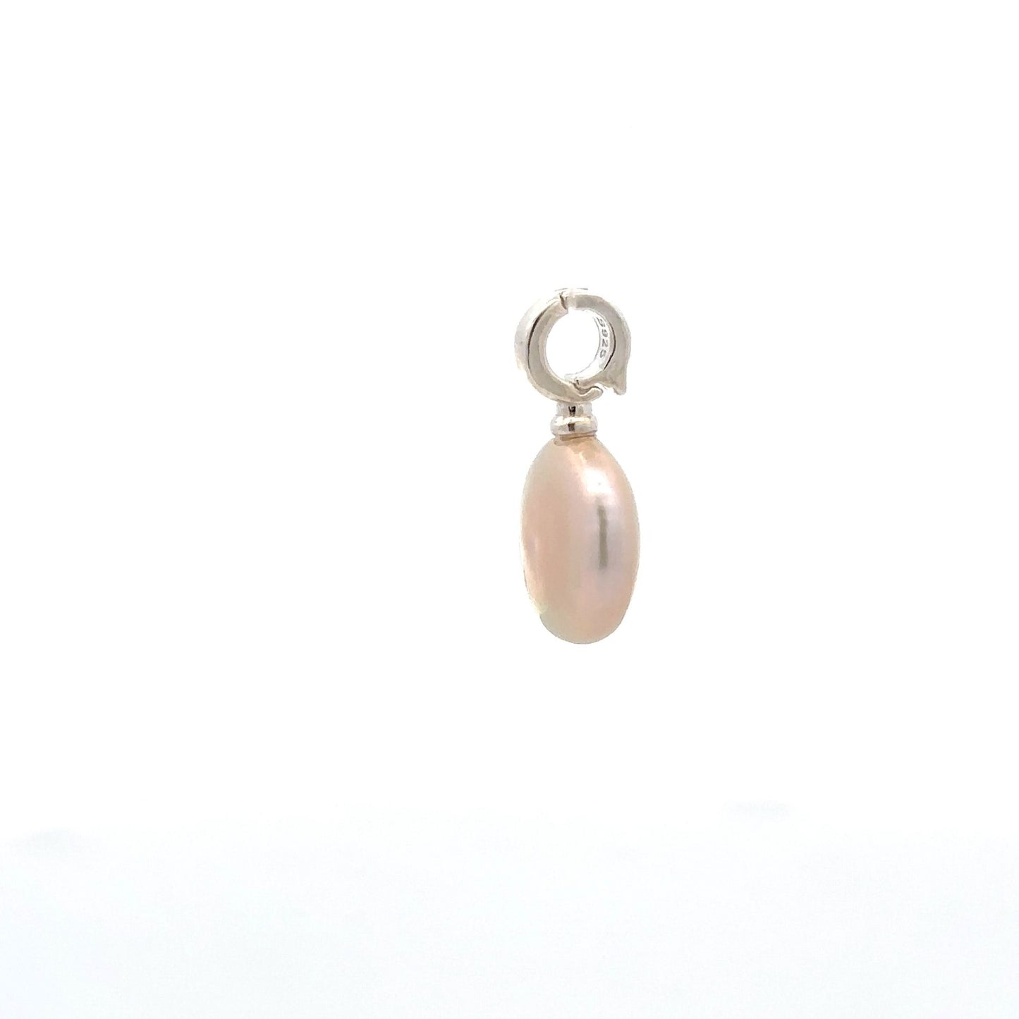 925 Sterling Silver Charm Freshwater Pearl Pendant Charm - Rafant