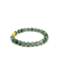 Load image into Gallery viewer, 18K Gold Dragon Pixiu Piyao Lucky Charm Beads Bracelet Gemstones Burmese Jade 6mm - Rafant
