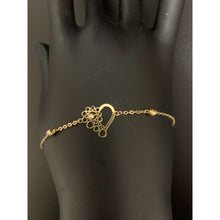 Load image into Gallery viewer, 18K Gold Bracelet 7.5 inches with Heart Charm 1.13 grams
