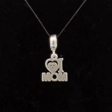 Load image into Gallery viewer, 925 Sterling Silver Charm Bead Heart MOM Pink For Charm Bracelet Necklace - Rafant

