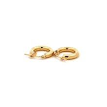 Load image into Gallery viewer, 18K Gold Earrings Hoops Polished Small 1.27 grams - Rafant
