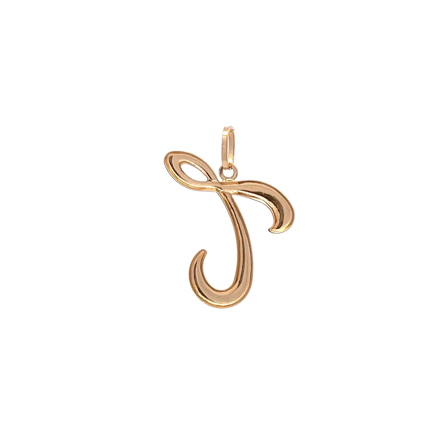 18K Gold Pendant Letter T Initial 1.29 grams - Rafant