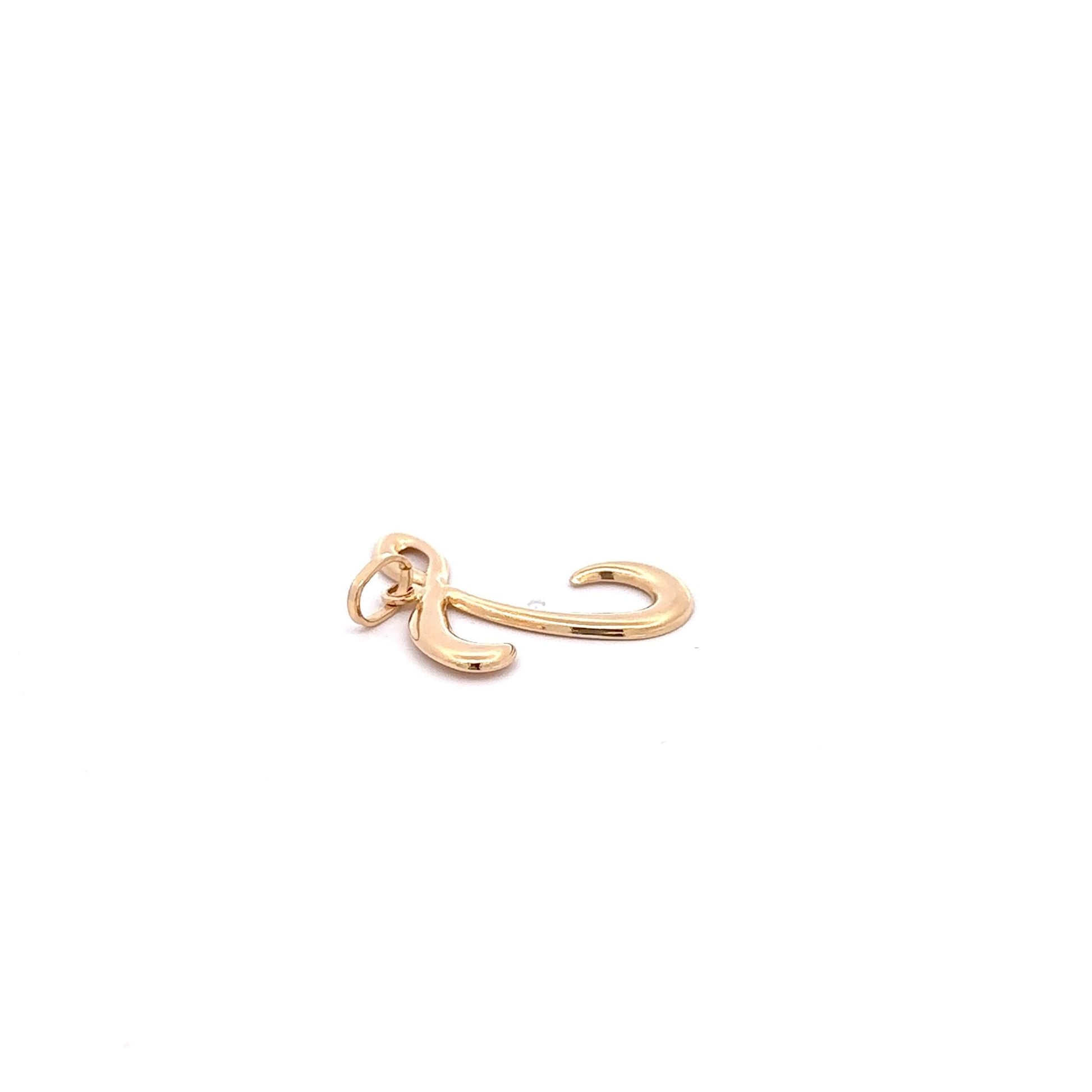 18K Gold Pendant Letter T Initial 1.29 grams - Rafant