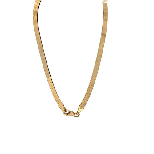 18K Gold Bracelet Herringbone 7 inches 2.7 grams - Rafant