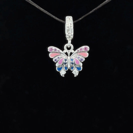 925 Sterling Silver Charm Bead Butterfly for Charm Bracelet Necklace - Rafant