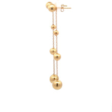 Load image into Gallery viewer, 18K Gold Earrings Stud Dangling Balls  Two Ways 2.92 grams - Rafant
